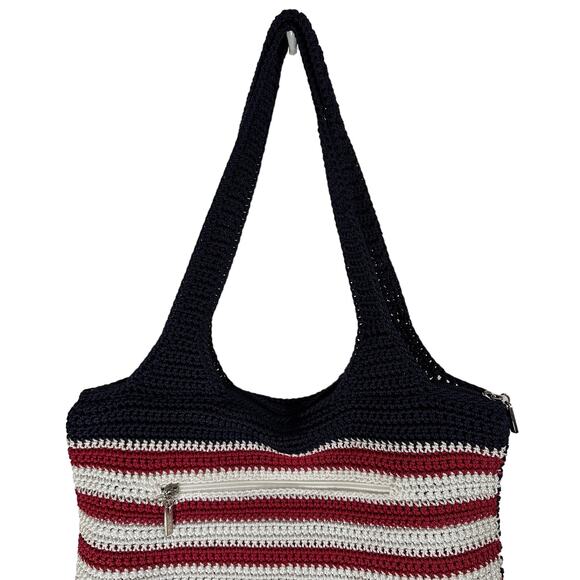 The SAK Crochet Hobo Bag Asher American Flag Patriotic Americana - Picture 2 of 16